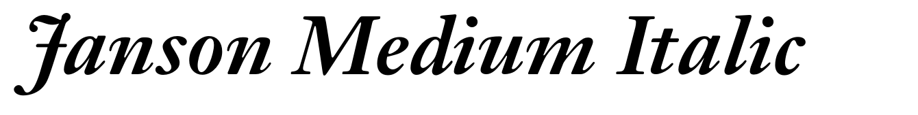 Janson Medium Italic